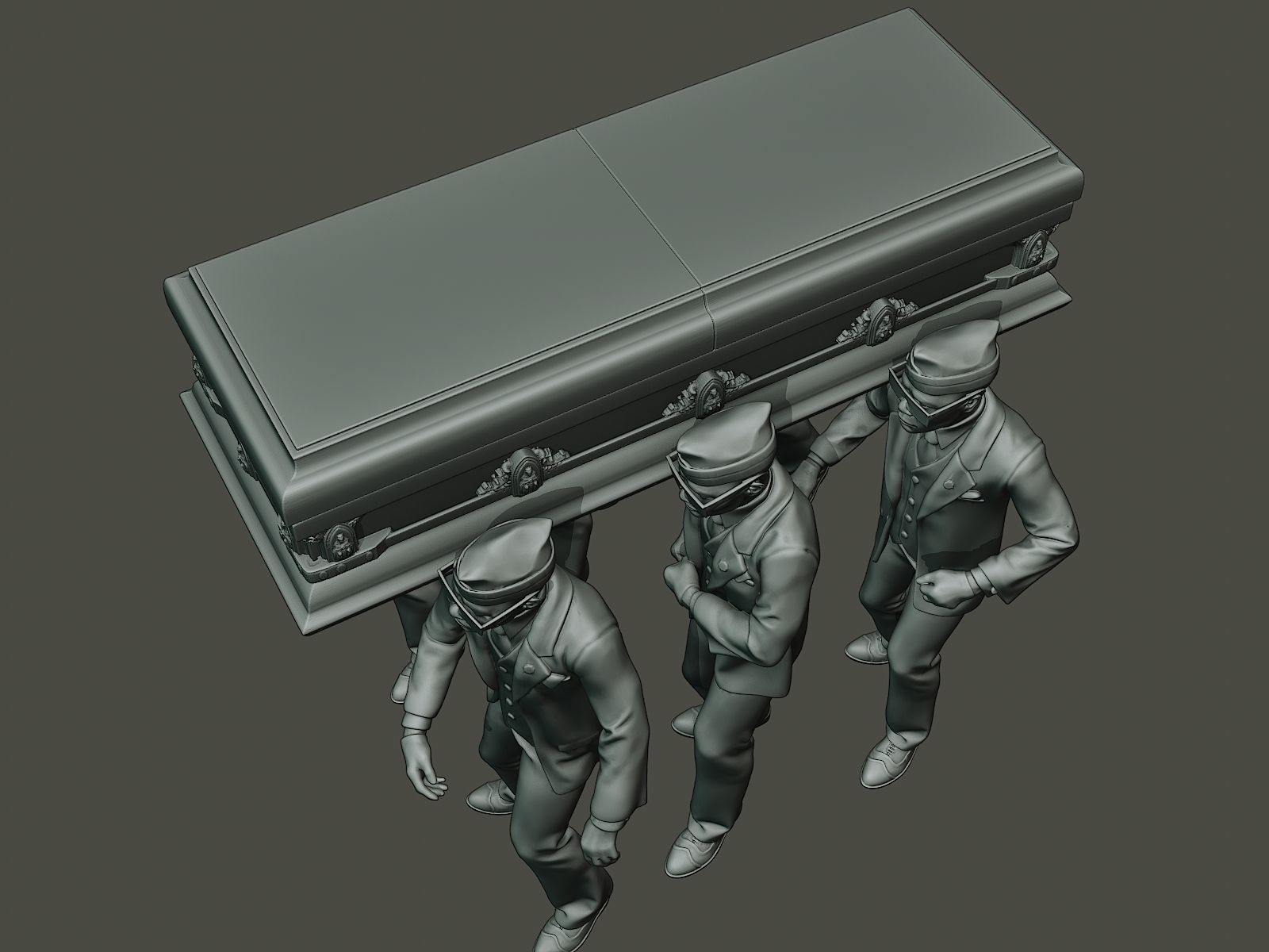 Dancing coffin meme 3D print model_14
