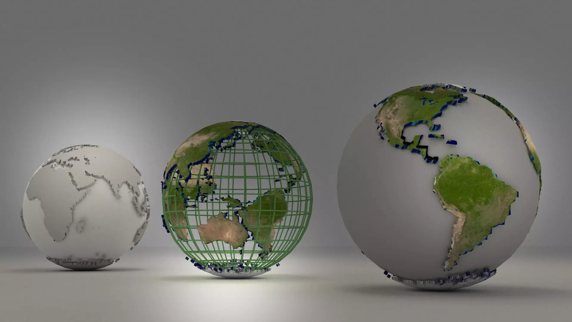 Globe world 3D model_0