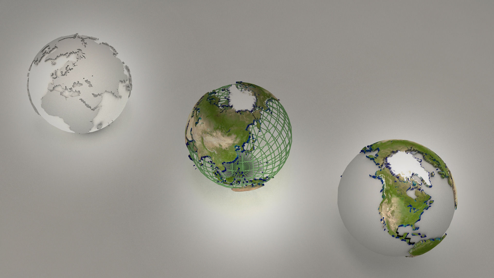 Globe world 3D model_5