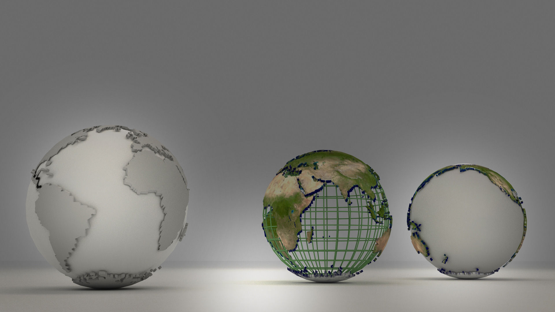 Globe world 3D model_1
