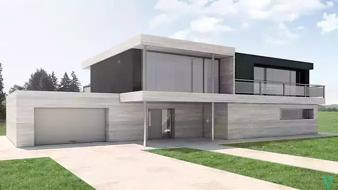 Modern house by VV 3D print model