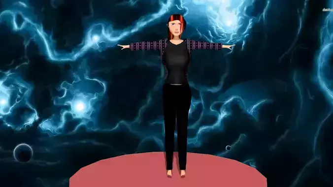 woman in snazzy jacket