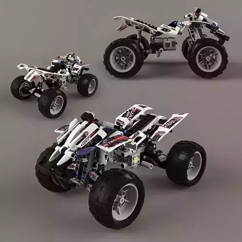 Lego Technic Quad-Bike 3D model