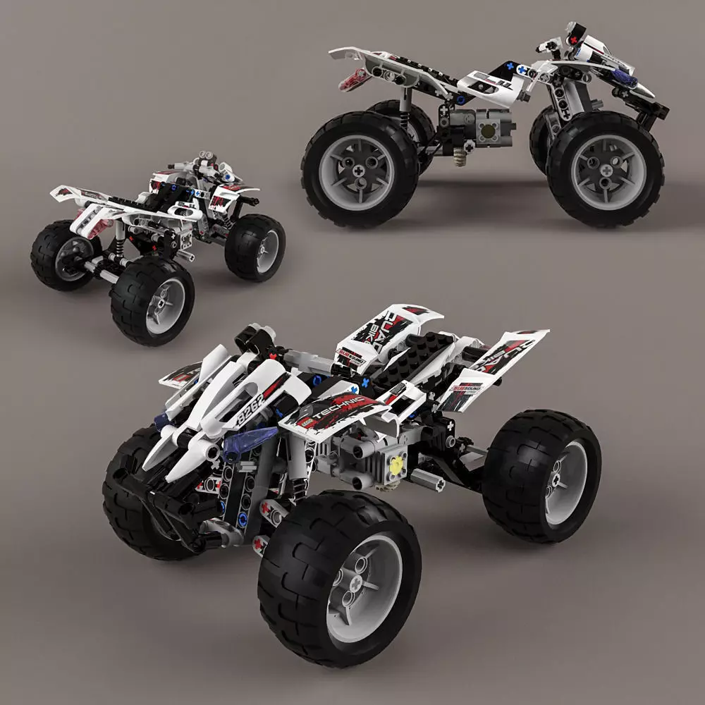 Lego Technic Quad-Bike 3D model_0