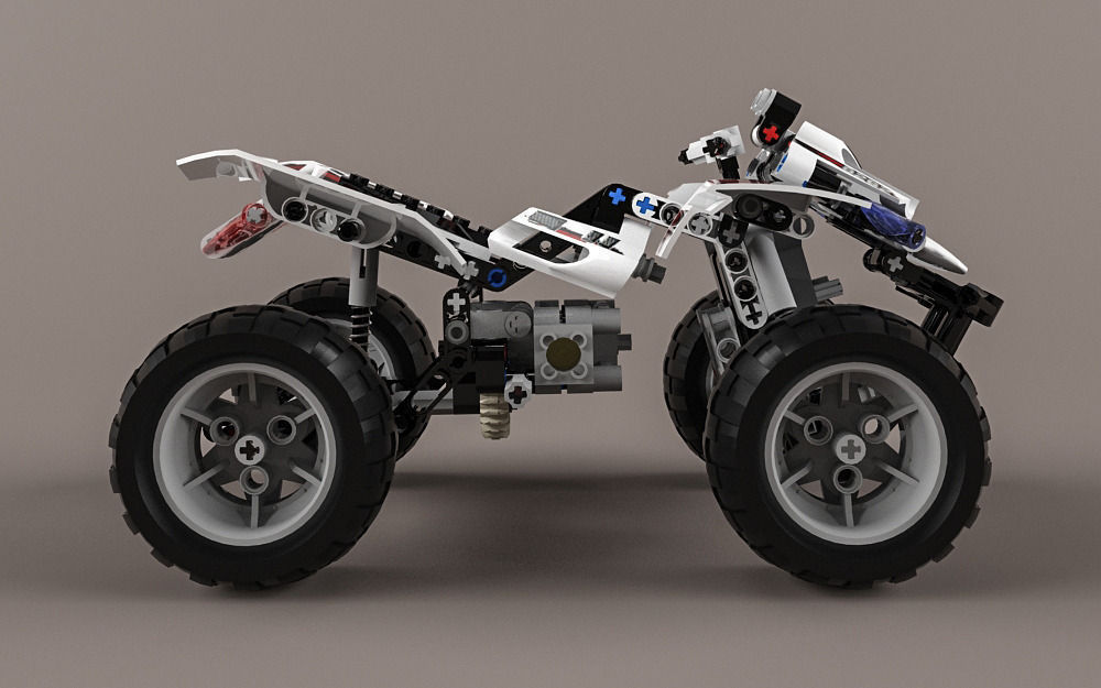 Lego Technic Quad-Bike 3D model_1