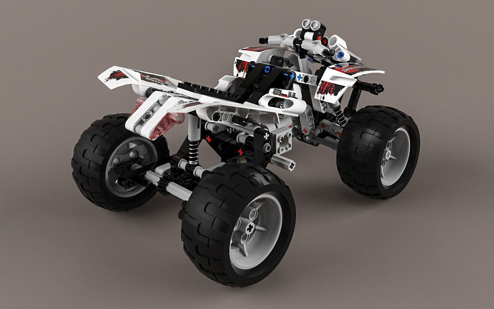 Lego Technic Quad-Bike 3D model_2