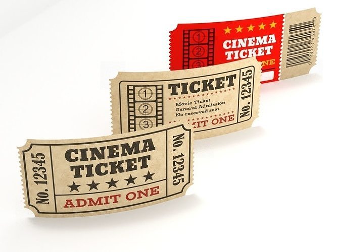 Cinema Tickets 3D model