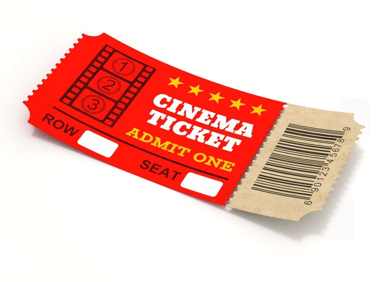 Cinema Ticket-2 3D model_3
