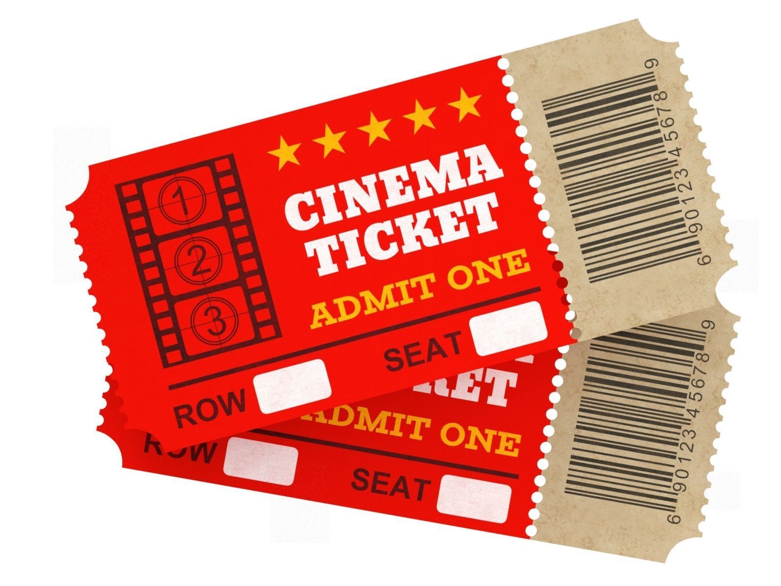Cinema Ticket-2 3D model_2