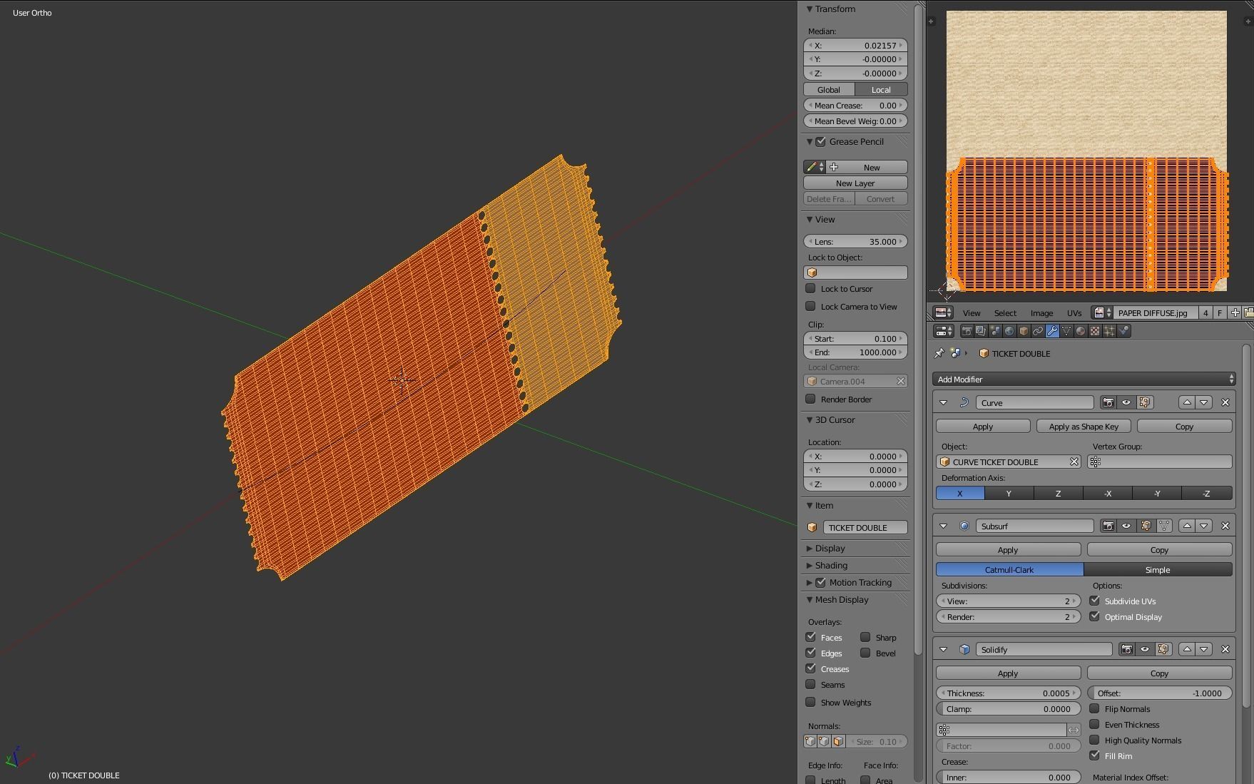 Cinema Ticket-2 3D model_11