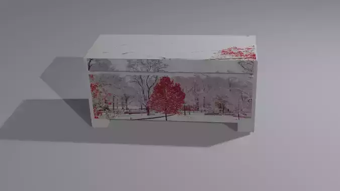 TV-Cabinet chest with trees