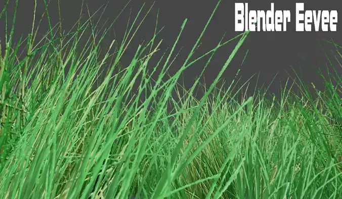 Grass PBR Lowpoly blenner Low-poly 3D model