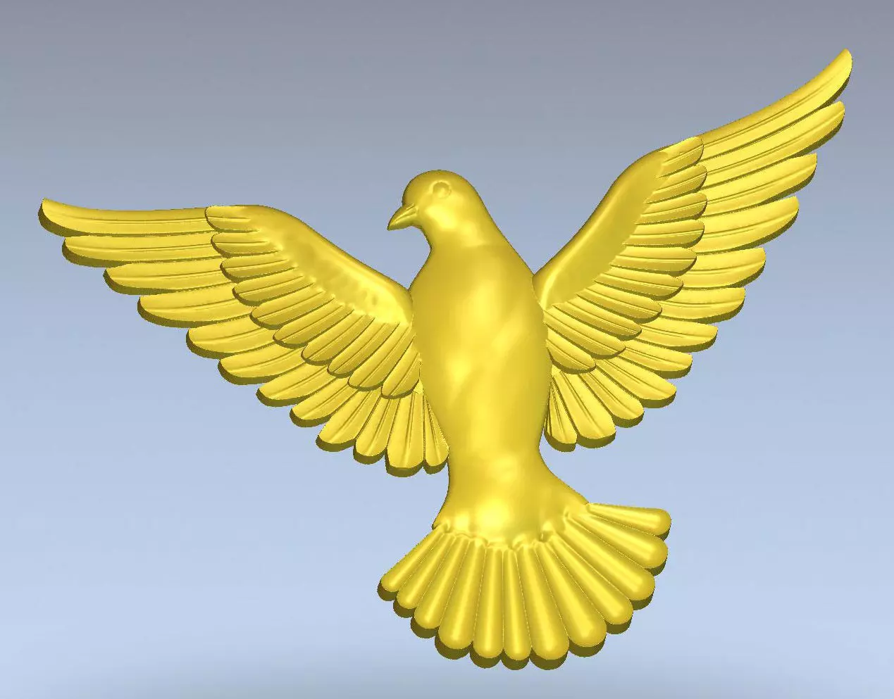 dove 3d golden 3D model