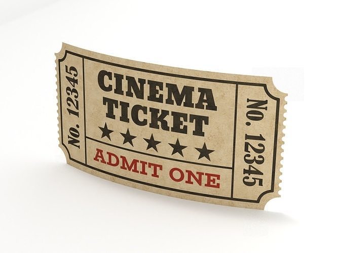 Cinema Ticket-1 3D model