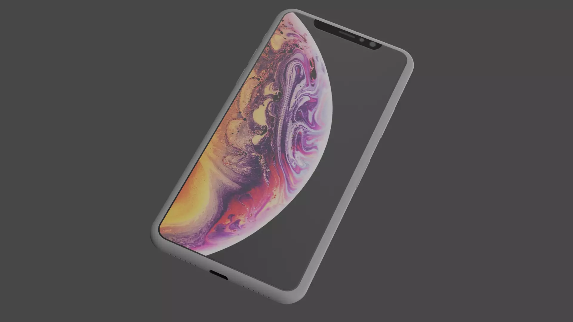 iPhone X Silver - Low Poly Free low-poly 3D model