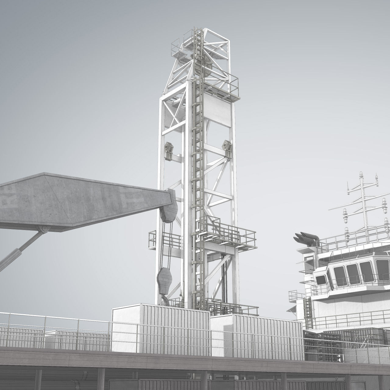 Offshore Supply Vessel 3D model_8