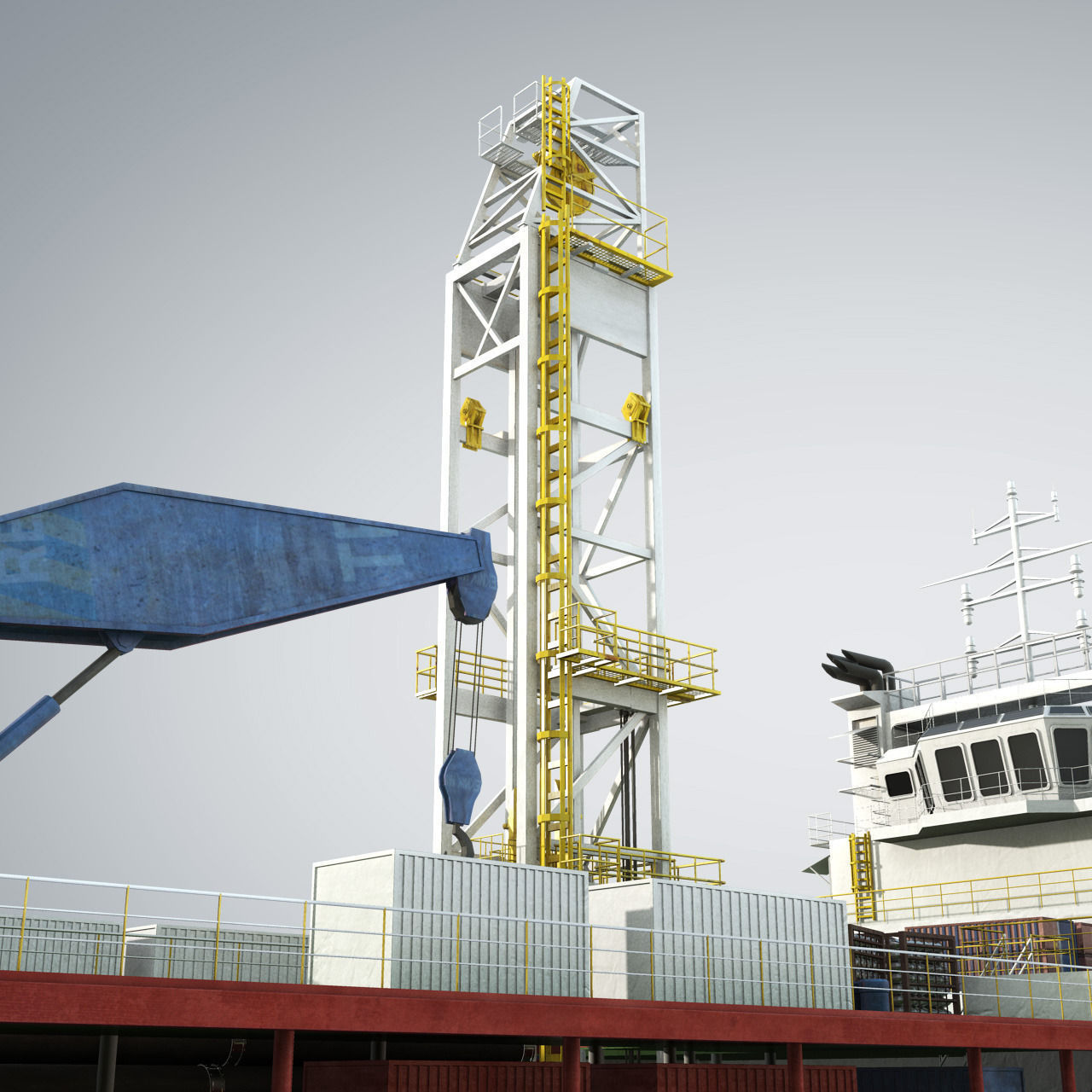 Offshore Supply Vessel 3D model_3