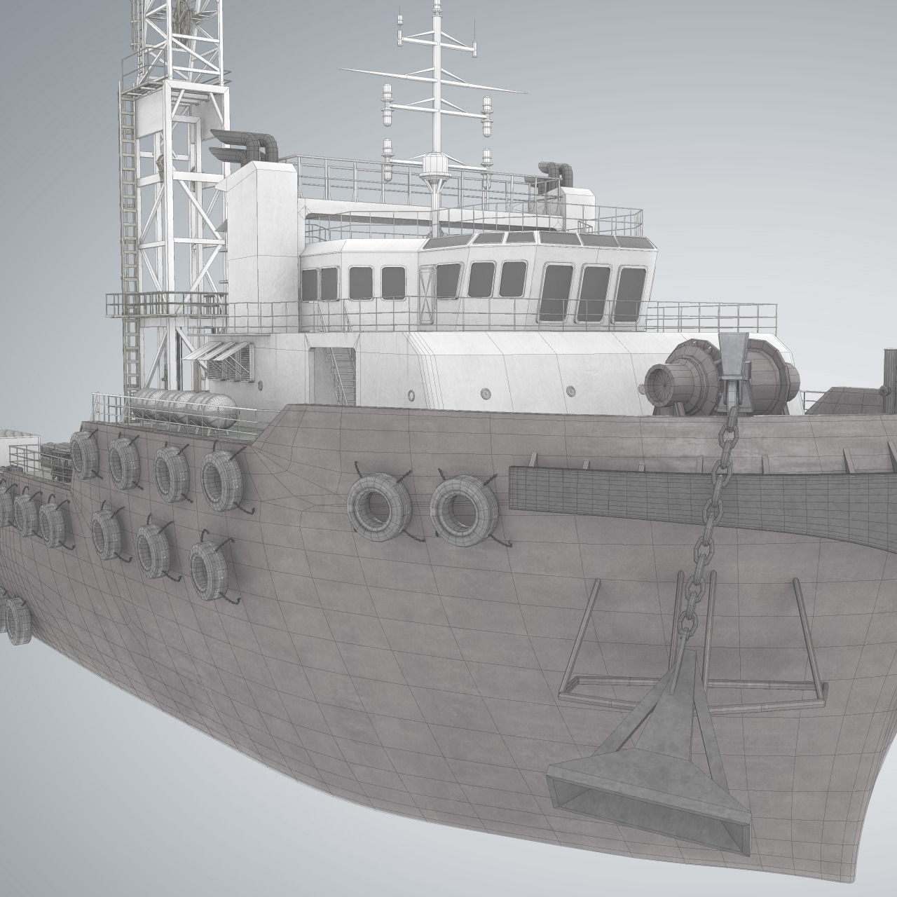 Offshore Supply Vessel 3D model_11
