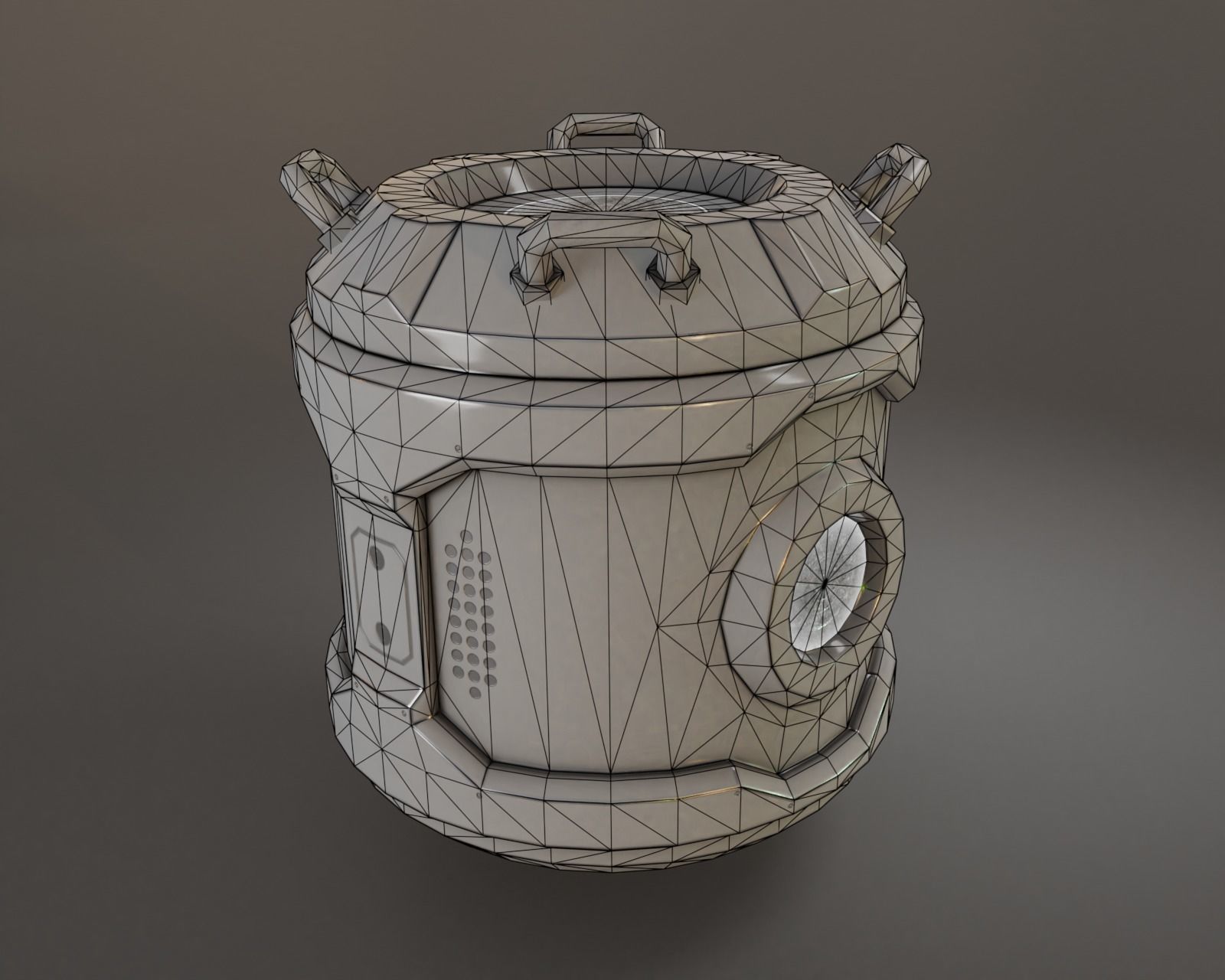 Sci-Fi Crate Unity PBR Free low-poly 3D model_4