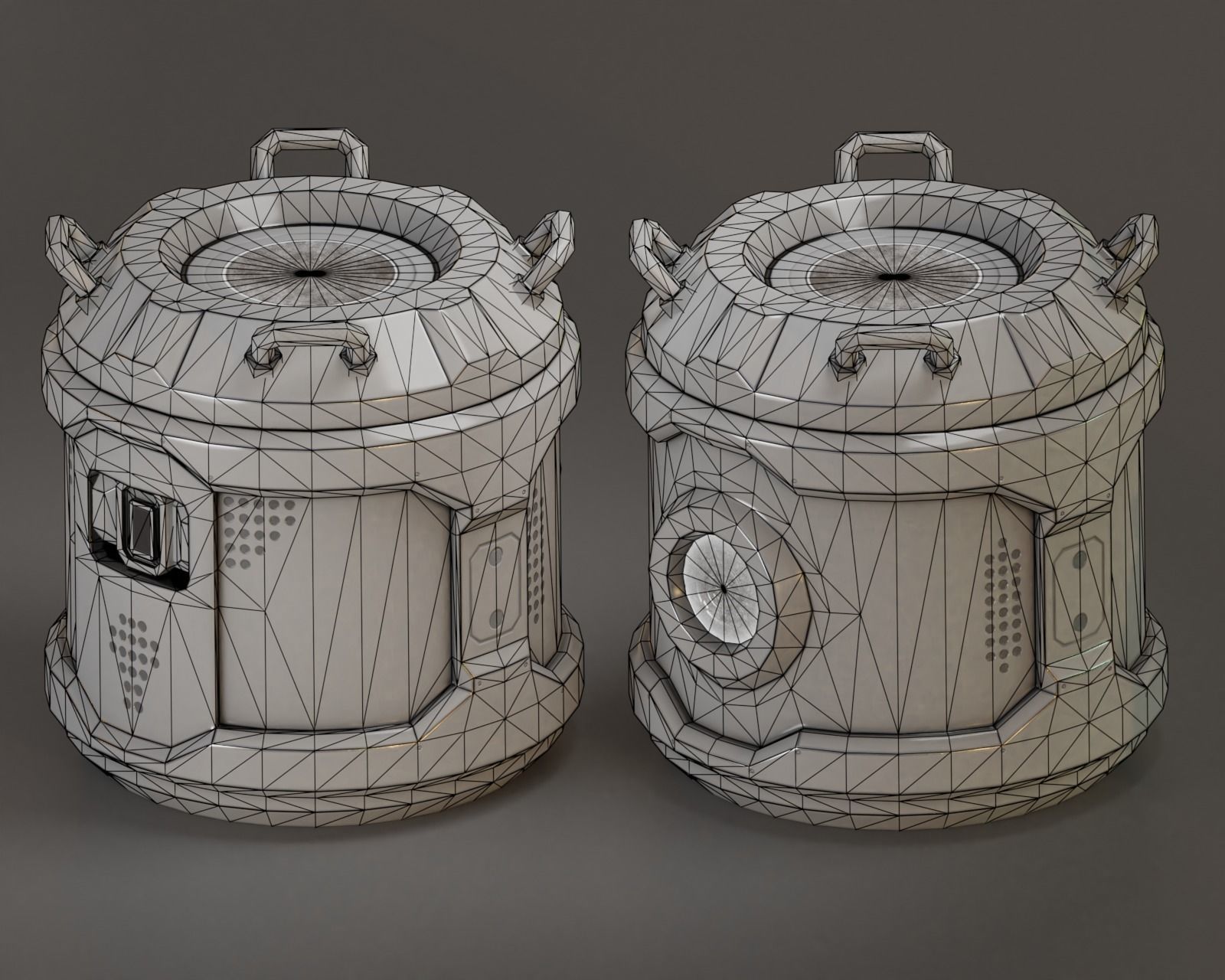 Sci-Fi Crate Unity PBR Free low-poly 3D model_2