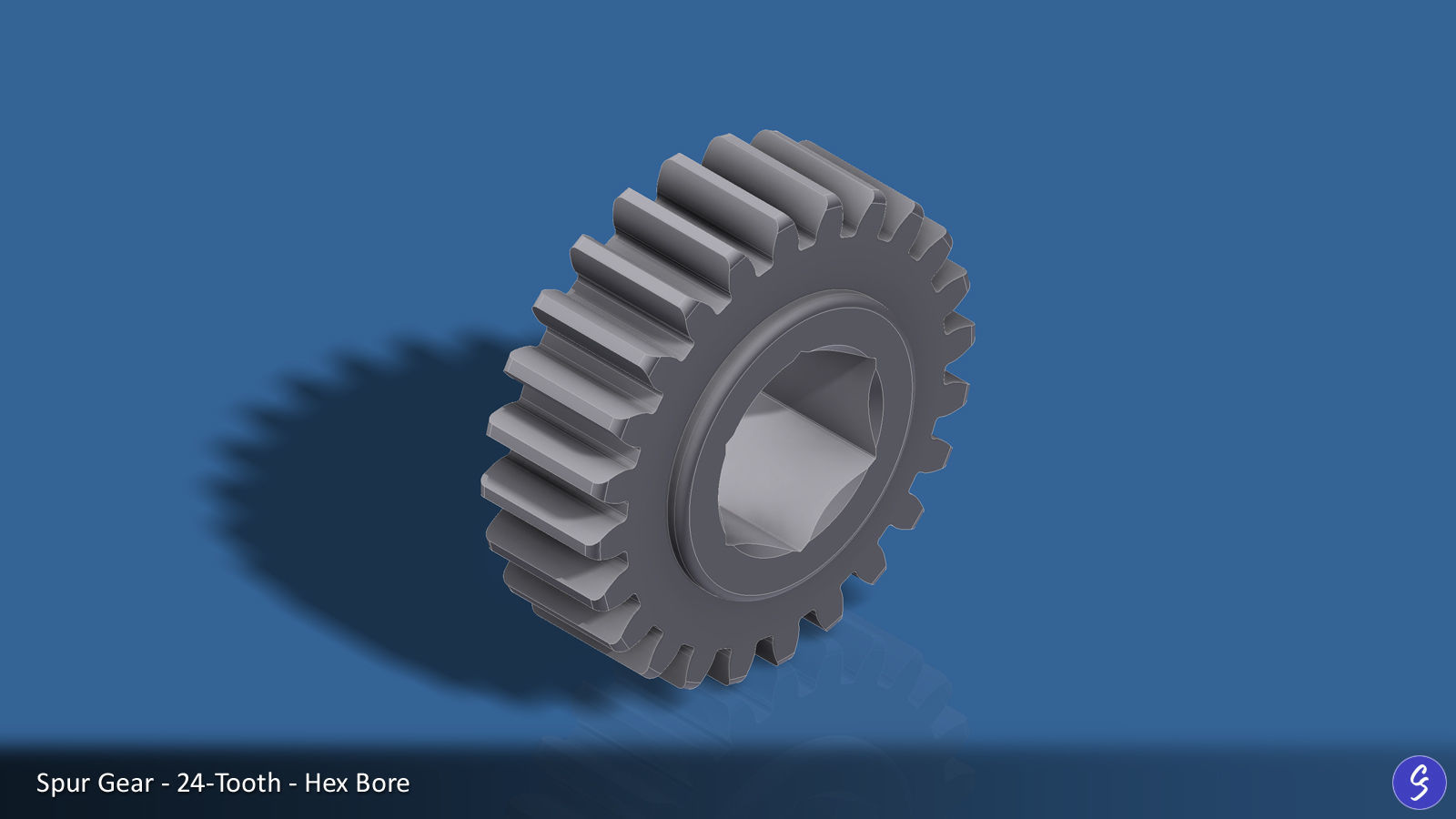 24-Tooth Spur Gear 03 3D print model_12