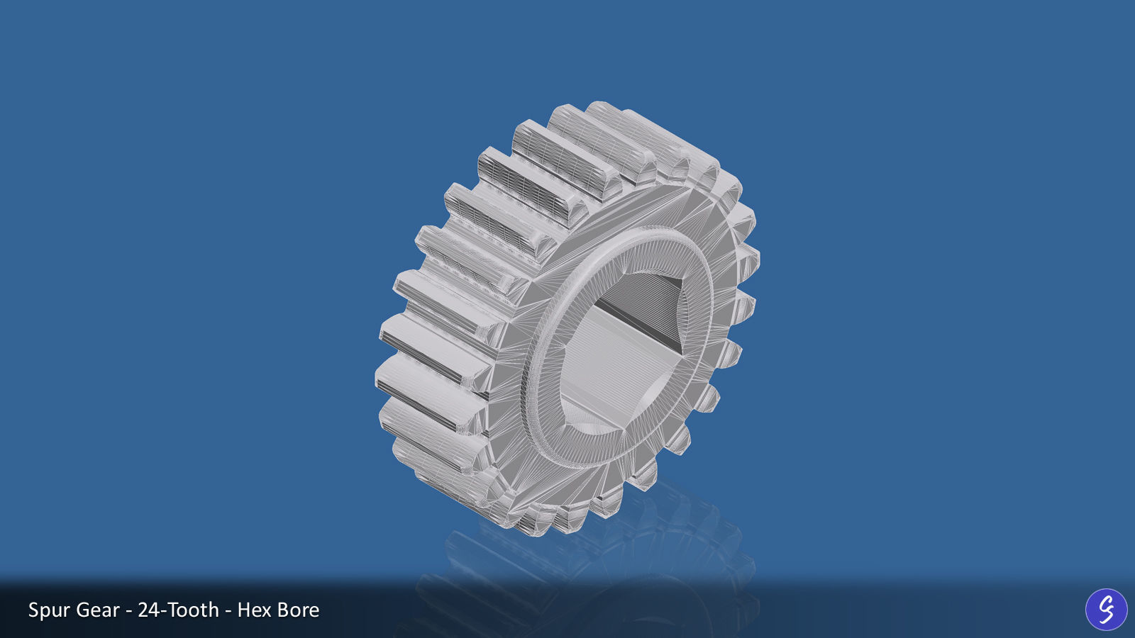 24-Tooth Spur Gear 03 3D print model_14