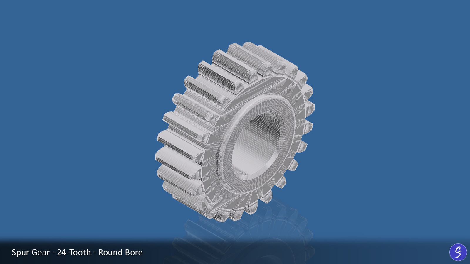 24-Tooth Spur Gear 03 3D print model_2