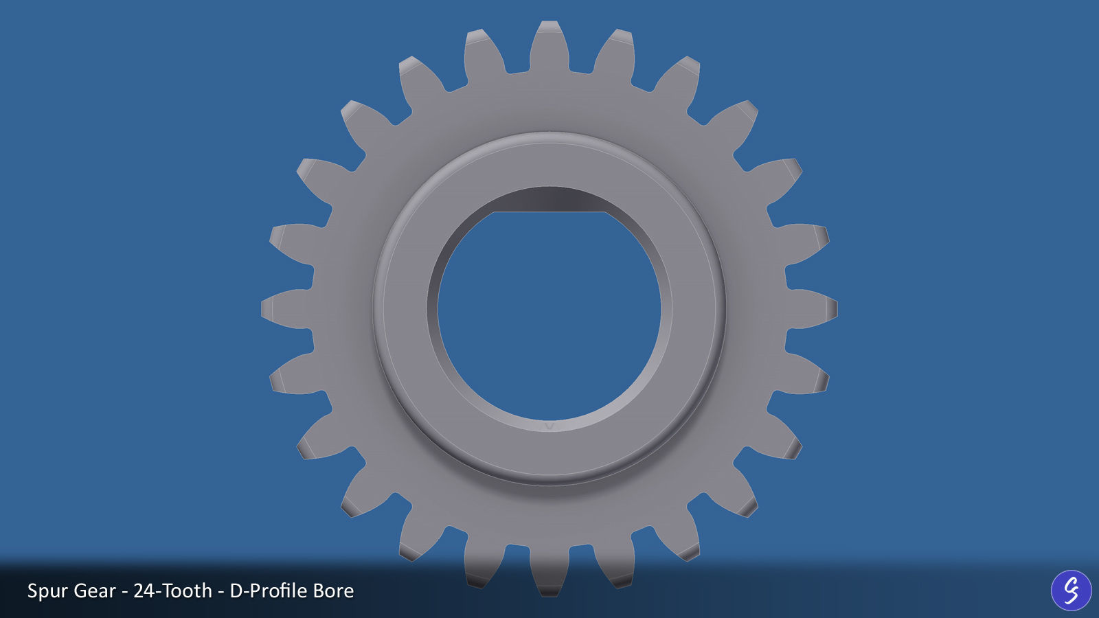 24-Tooth Spur Gear 03 3D print model_9
