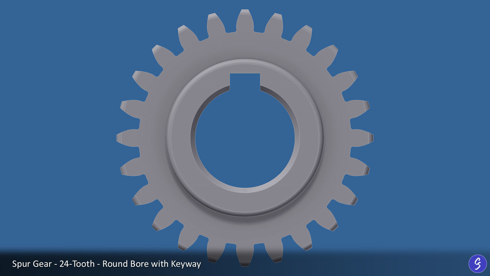24-Tooth Spur Gear 03 3D print model_5