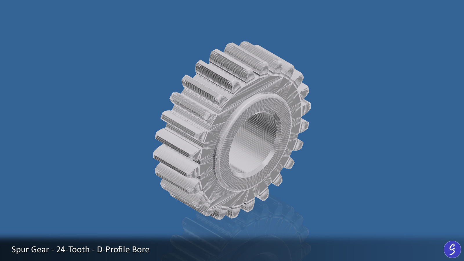 24-Tooth Spur Gear 03 3D print model_10