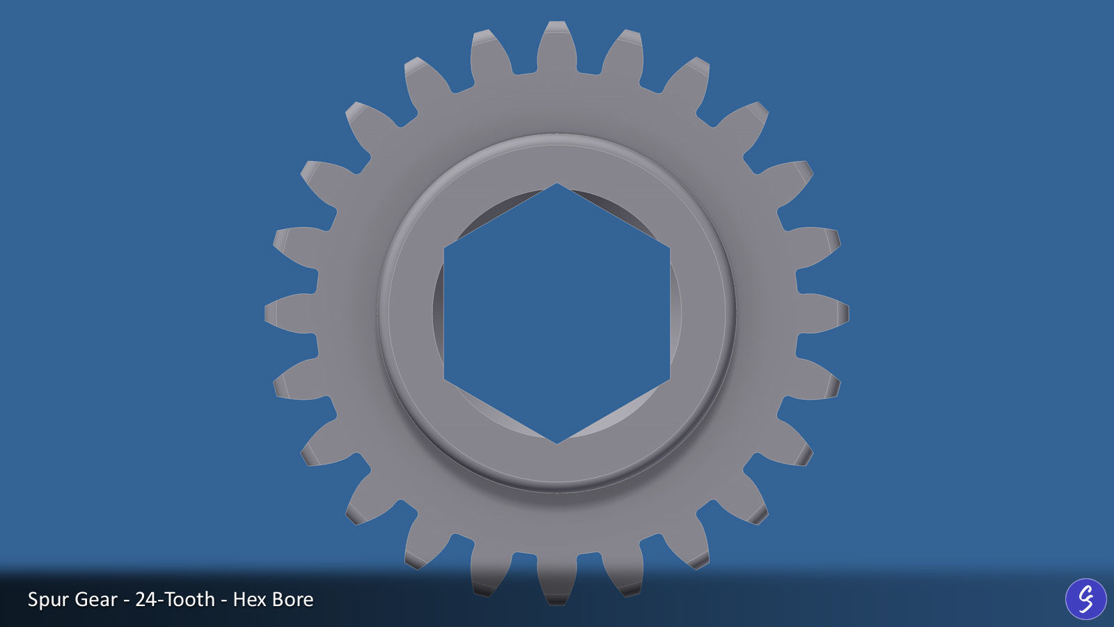 24-Tooth Spur Gear 03 3D print model_13