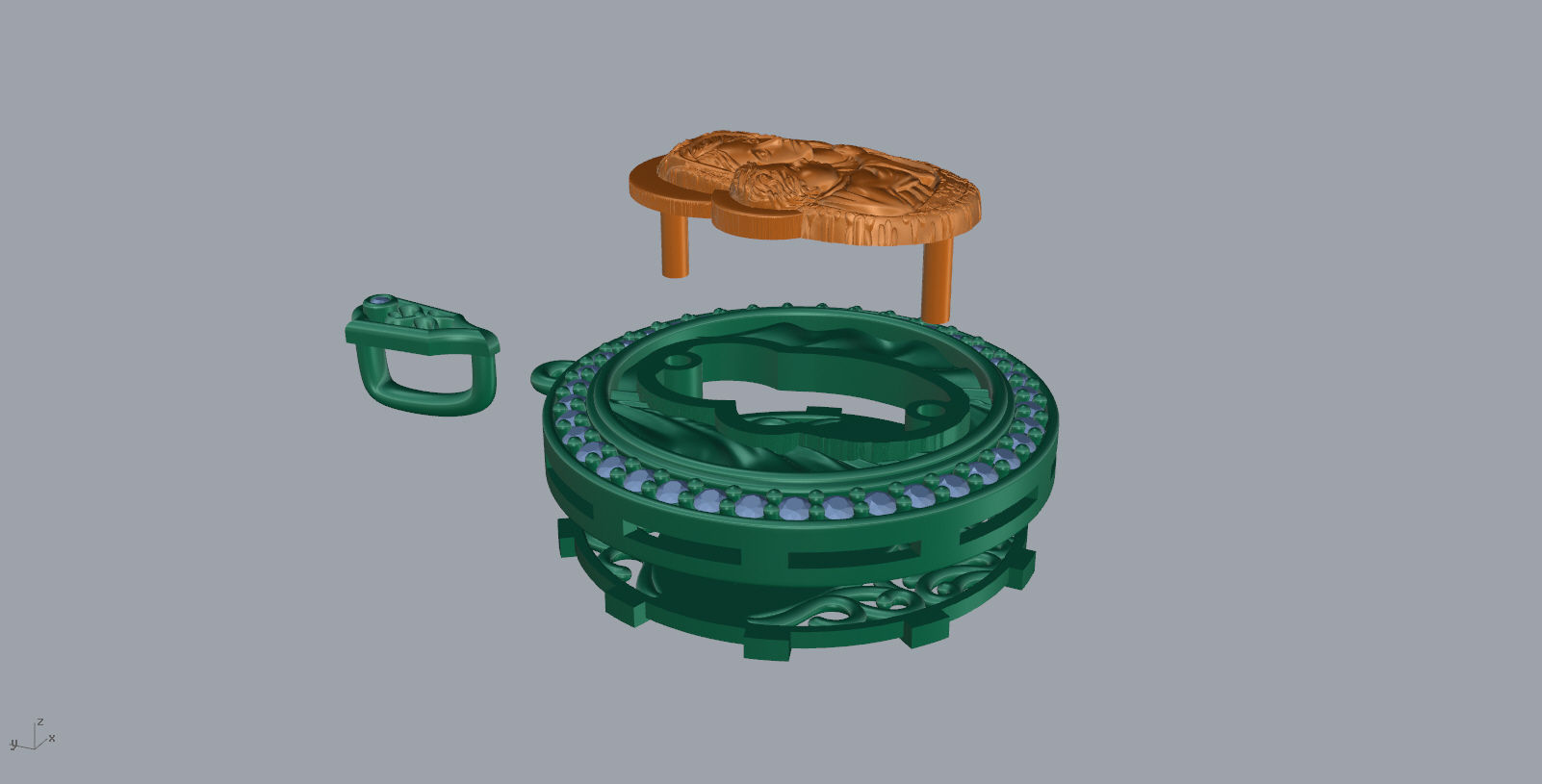 Medallion of the Blessed Virgin Mary 3D print model_8