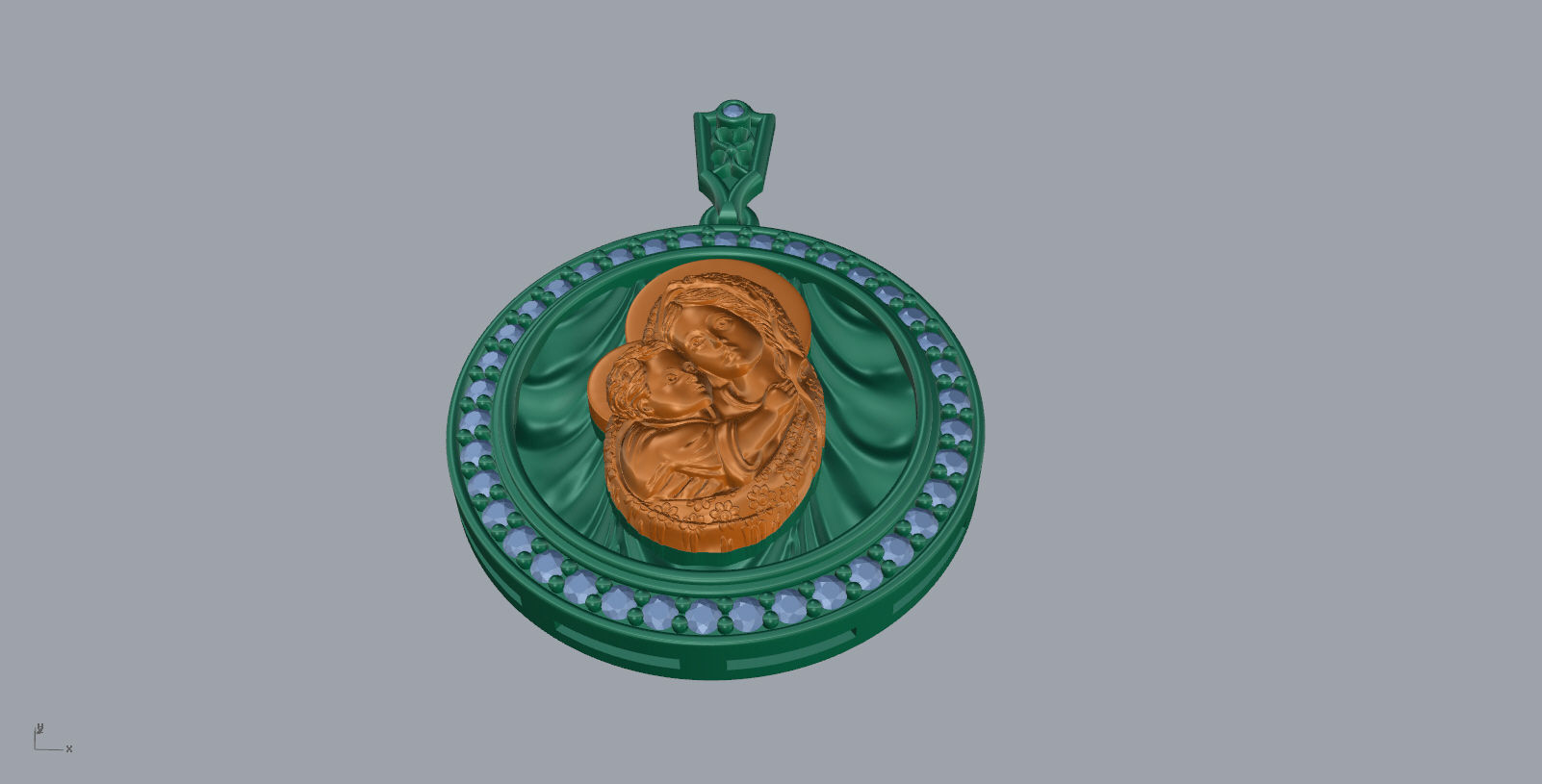 Medallion of the Blessed Virgin Mary 3D print model_6