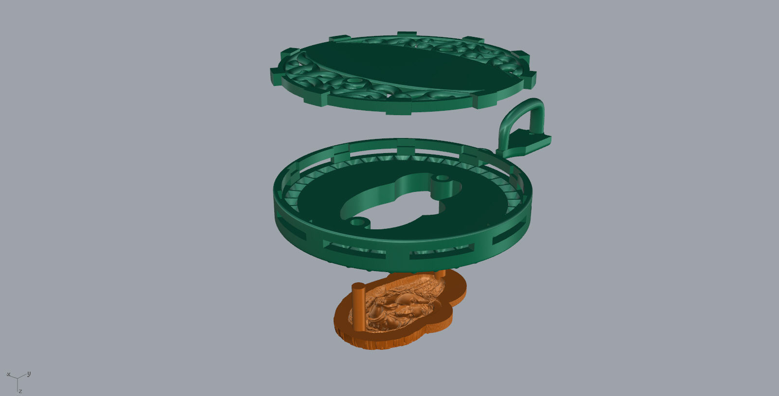 Medallion of the Blessed Virgin Mary 3D print model_9