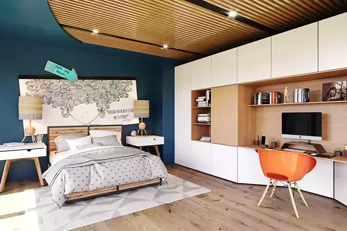 Room Office Scene Interior Complete