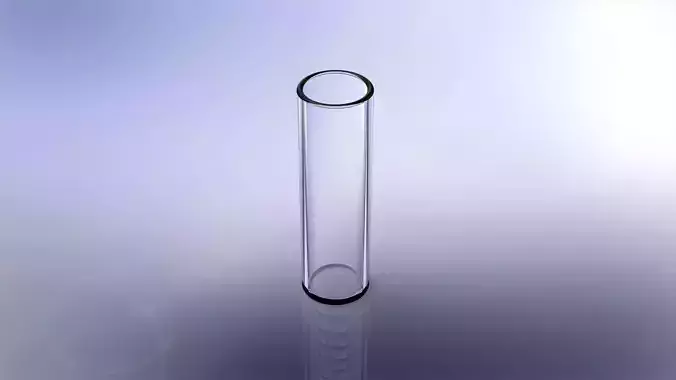 Modern Cylinder Vase with Rounded Bottom Top and Inside Bottom