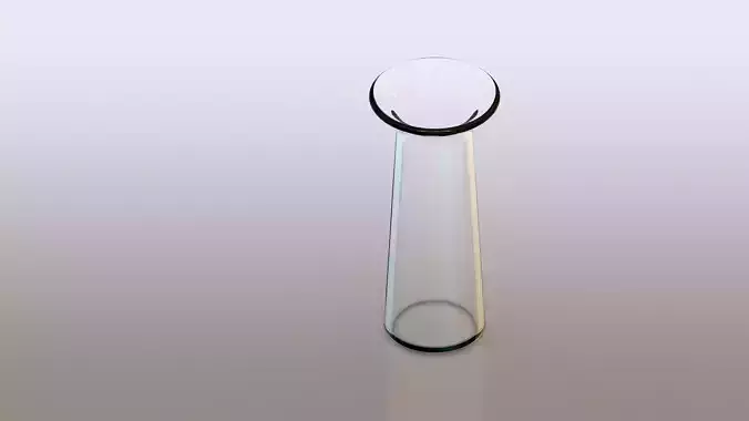 Slightly Angled Cylinder Vase with Wide Opening Flap Things