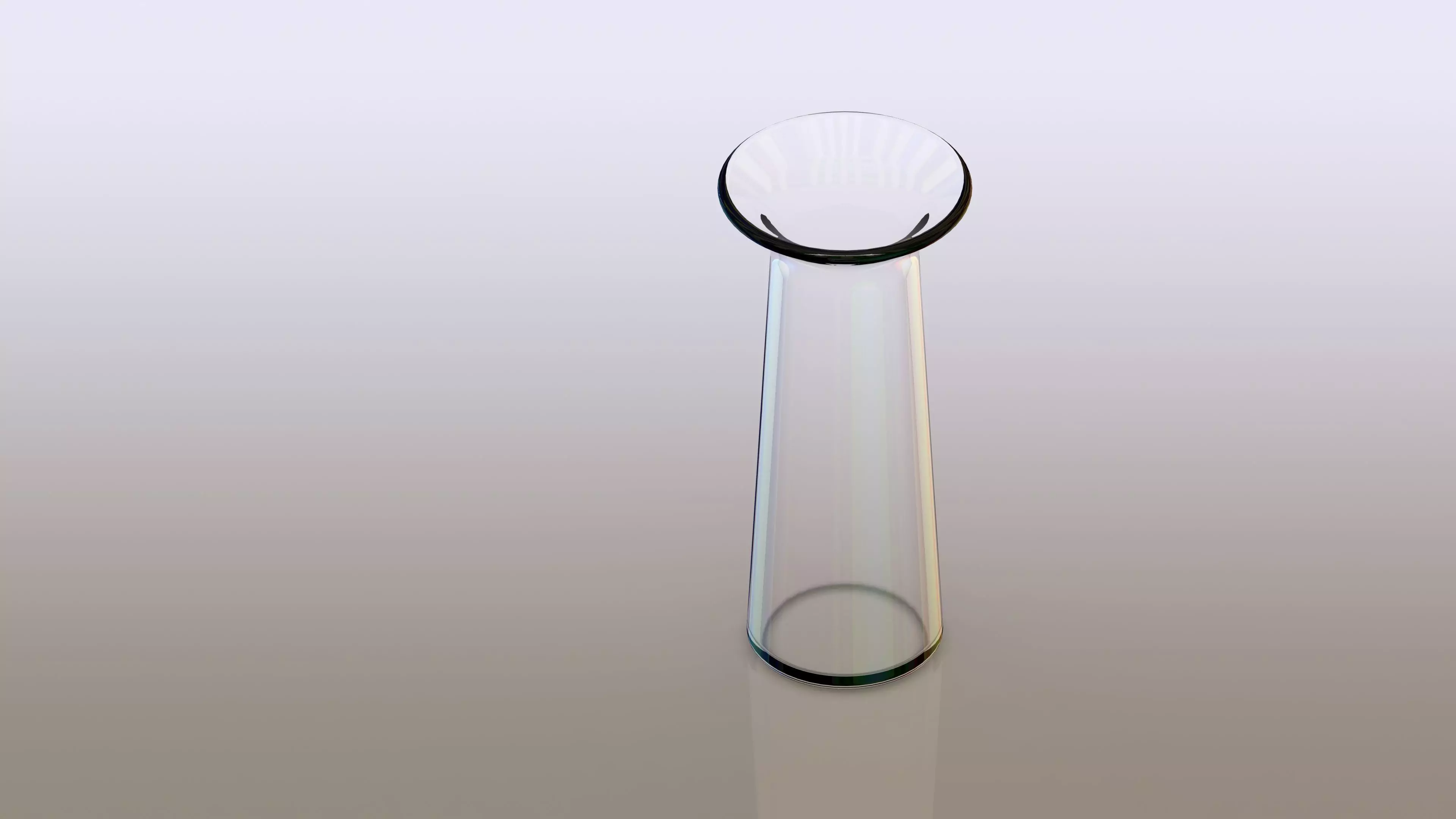 Slightly Angled Cylinder Vase with Wide Opening Flap Things 3D model_0