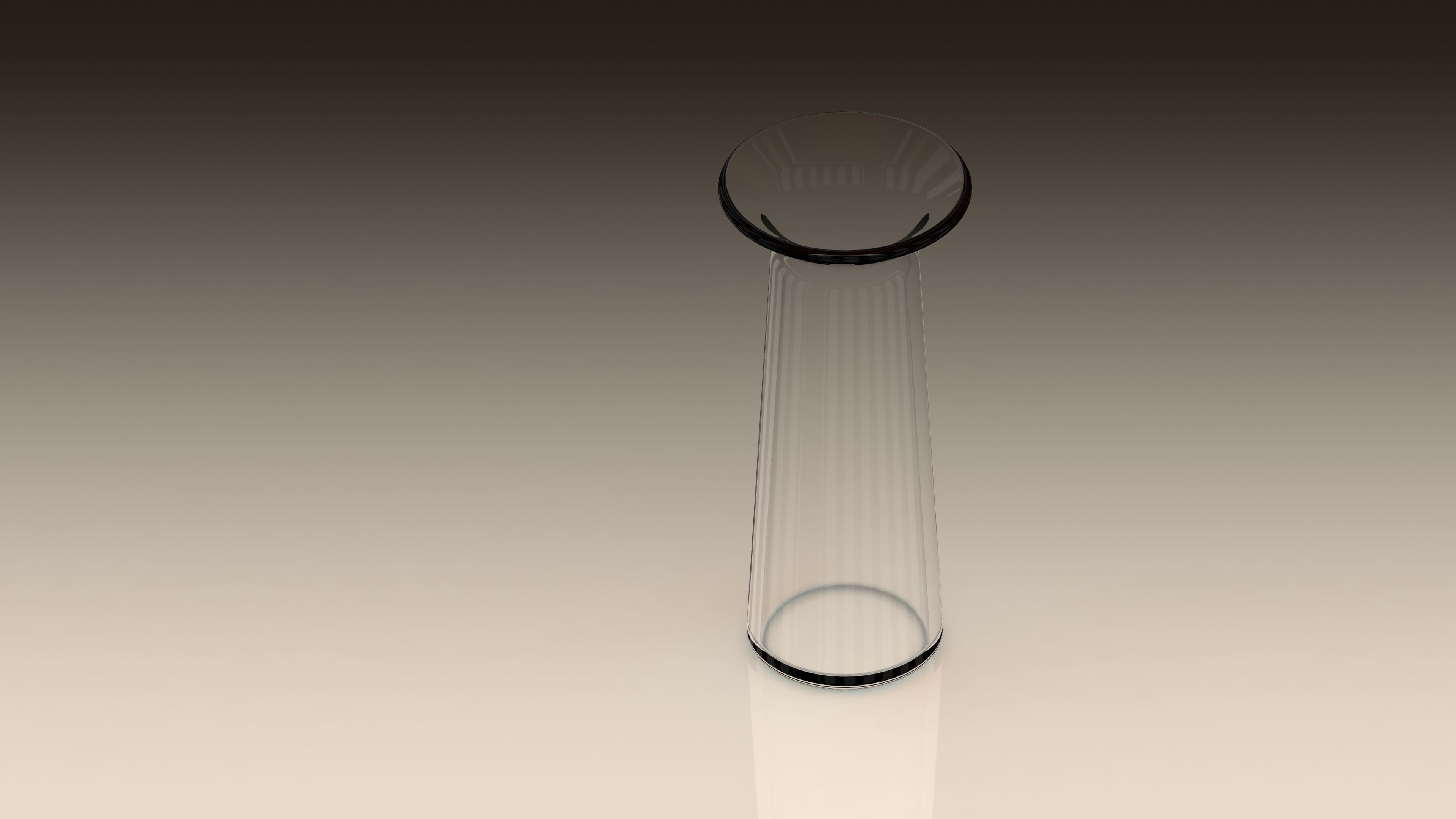 Slightly Angled Cylinder Vase with Wide Opening Flap Things 3D model_2