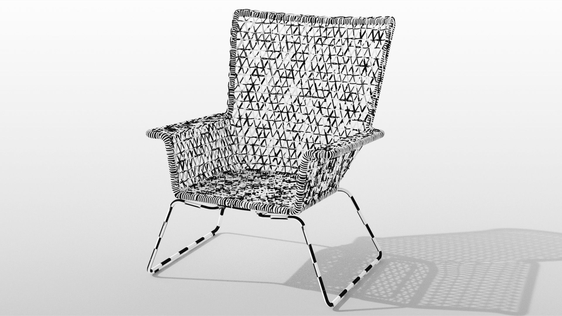 Hogsten Armchair Low-poly 3D model_14