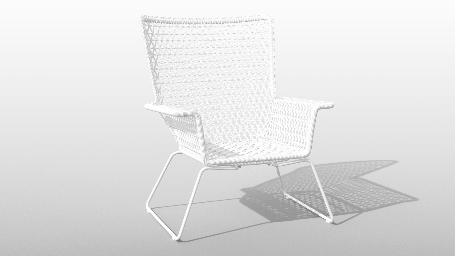 Hogsten Armchair Low-poly 3D model_4
