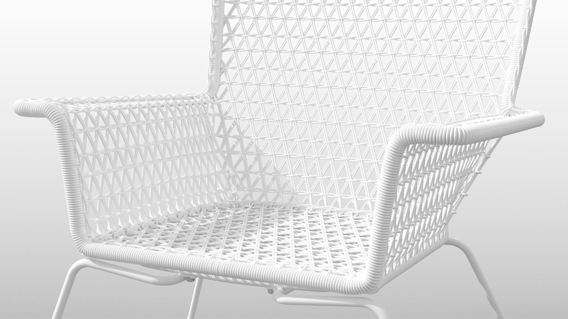 Hogsten Armchair Low-poly 3D model_2