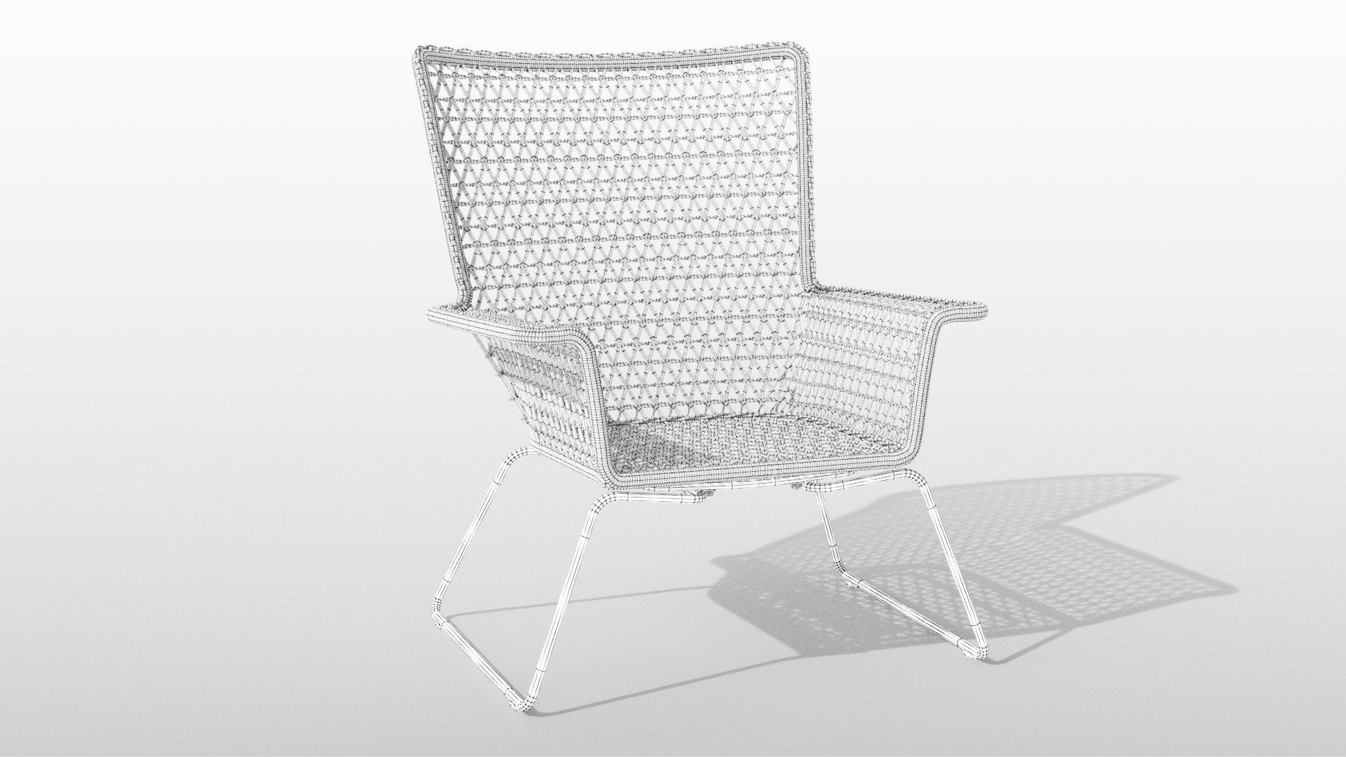Hogsten Armchair Low-poly 3D model_10