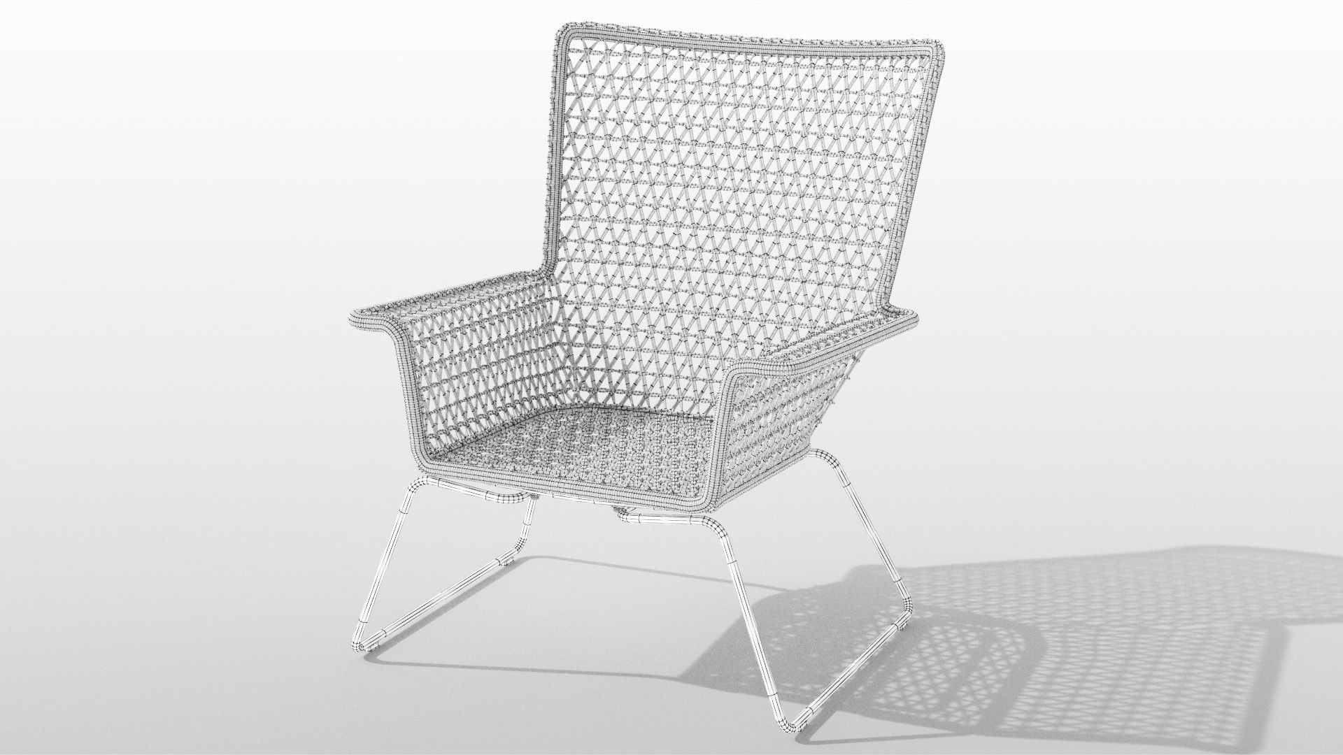 Hogsten Armchair Low-poly 3D model_13