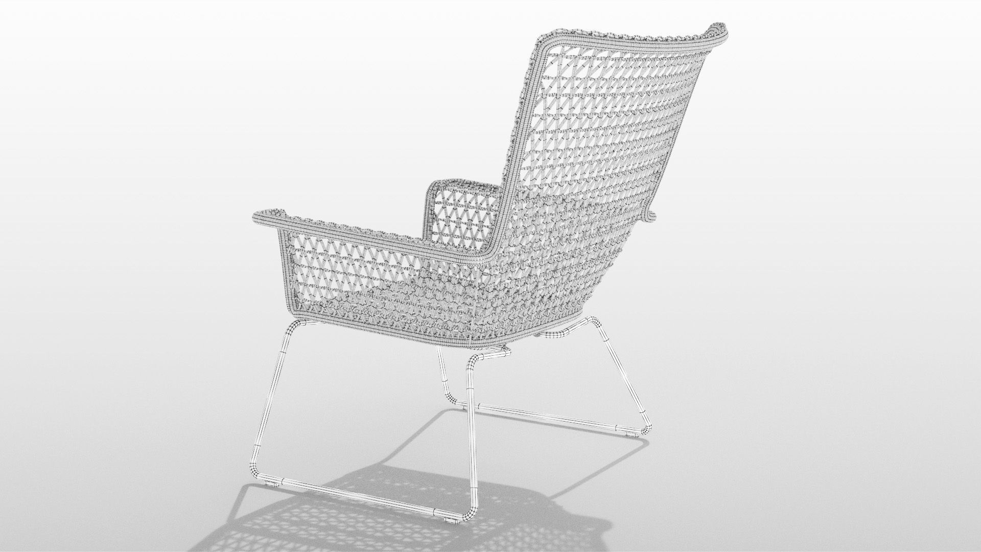 Hogsten Armchair Low-poly 3D model_8