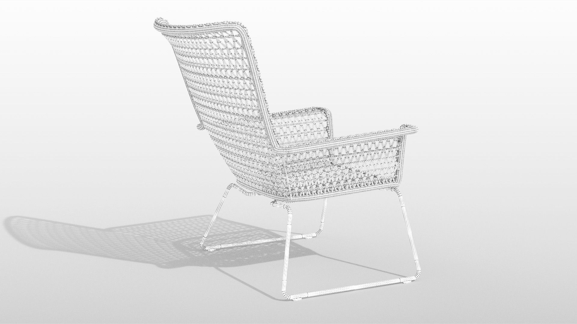 Hogsten Armchair Low-poly 3D model_9