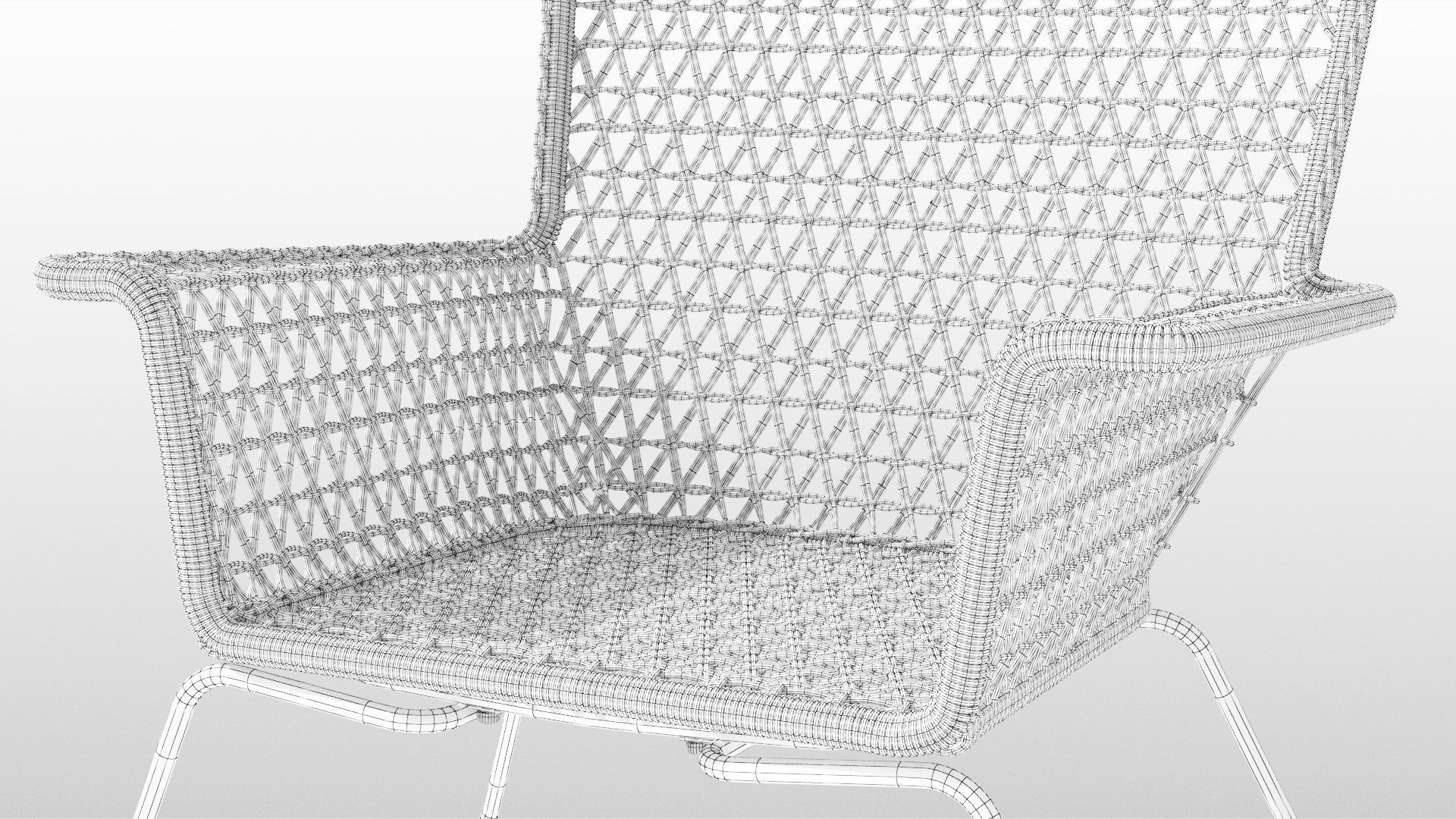 Hogsten Armchair Low-poly 3D model_12