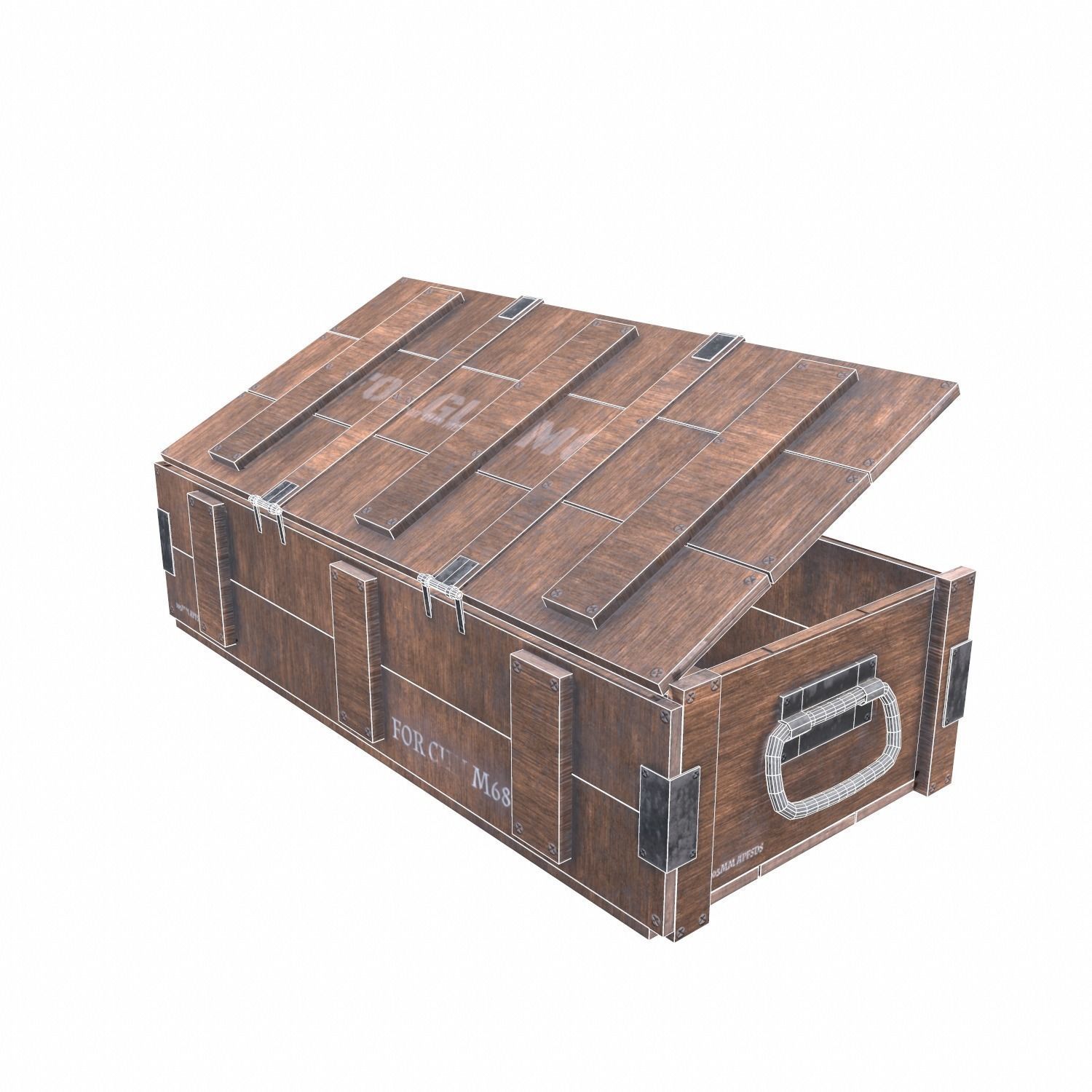 Ammo Crate - 02 Low-poly 3D model_17