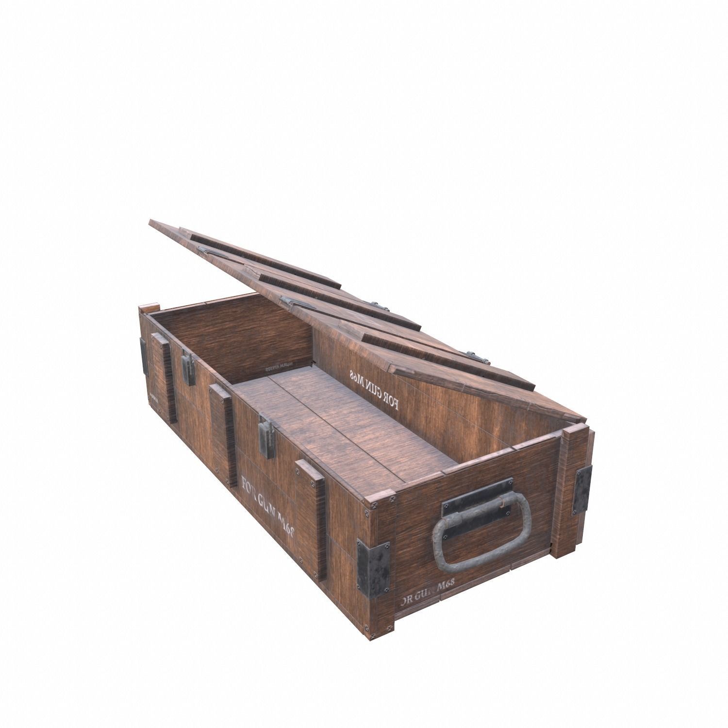 Ammo Crate - 02 Low-poly 3D model_9