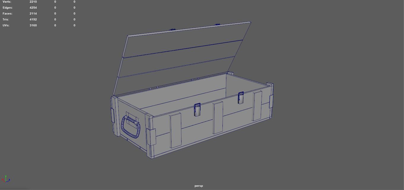 Ammo Crate - 02 Low-poly 3D model_20